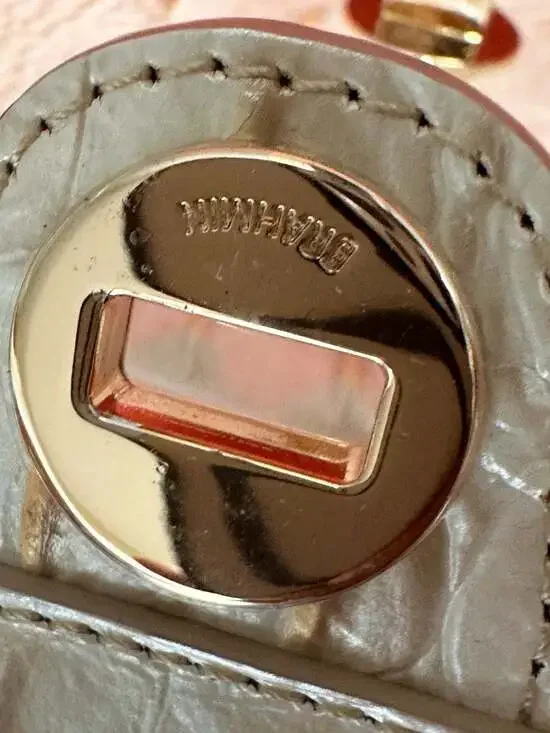 Brahmin Hallie Birch Del Mar Leather Satchel with Seashell Embroidery - Picture 3 of 6